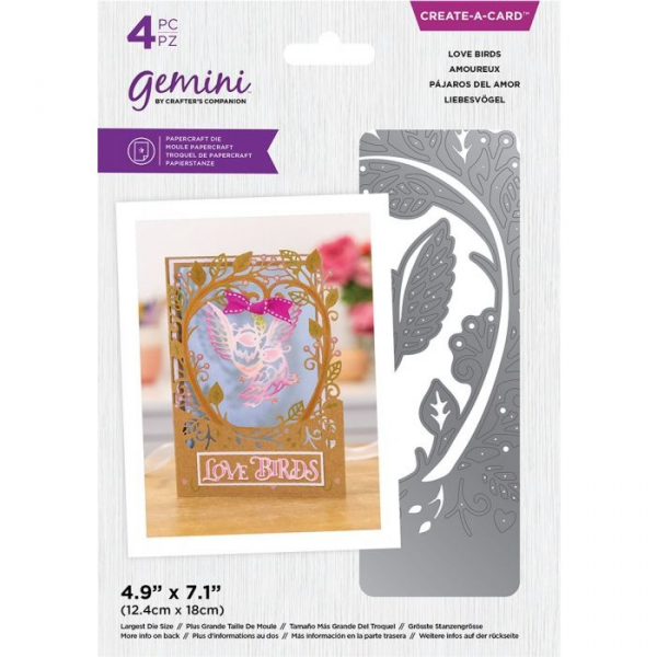 Gemini Love Birds Create-a-Card Dies (GEM-MD-CAD-LBIR)